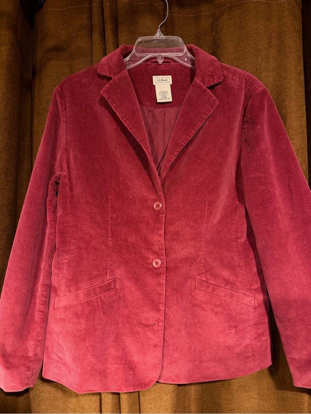 L.L. Bean Women's Burgundy Corduroy Blazer